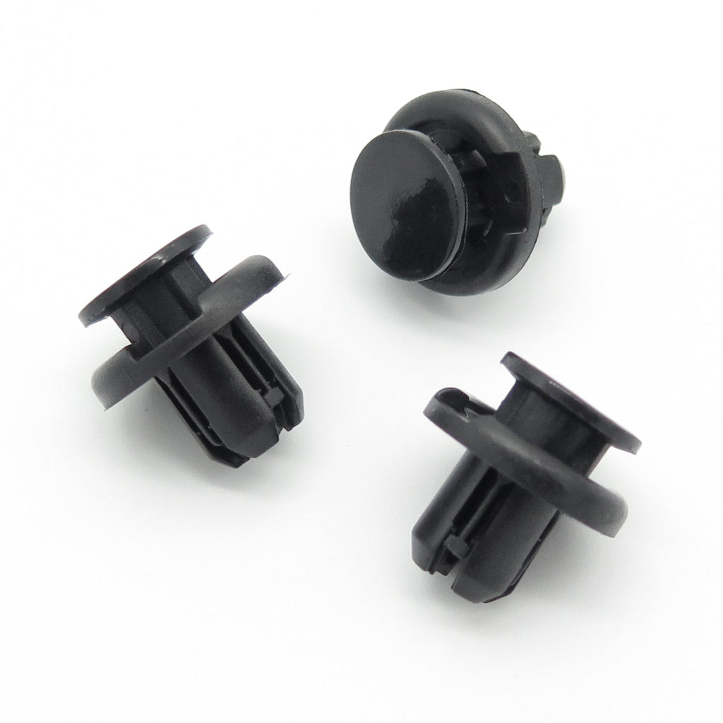 Push Fit Plastic Rivet, 10mm Hole, 19mm Collar, Short Stemmed