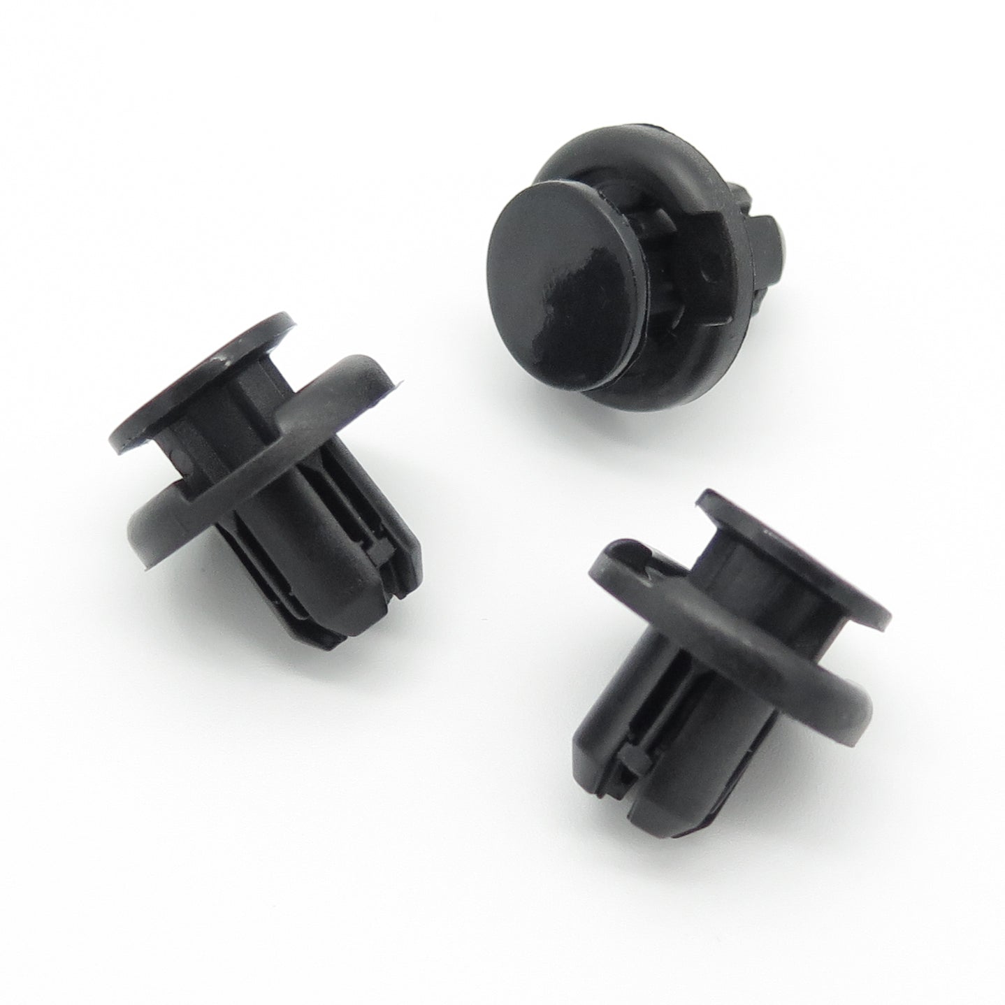 Push Fit Plastic Rivet, 10mm Hole, 19mm Collar, Short Stemmed