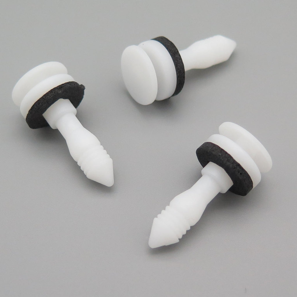 Interior Trim Panel Clip, White with Washer