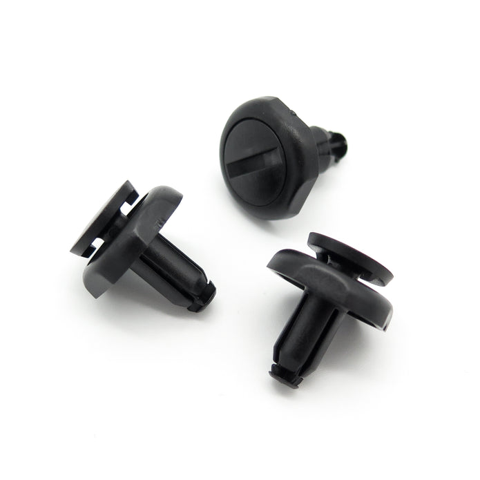 Push Fit Plastic Rivet, 7mm Hole, Black