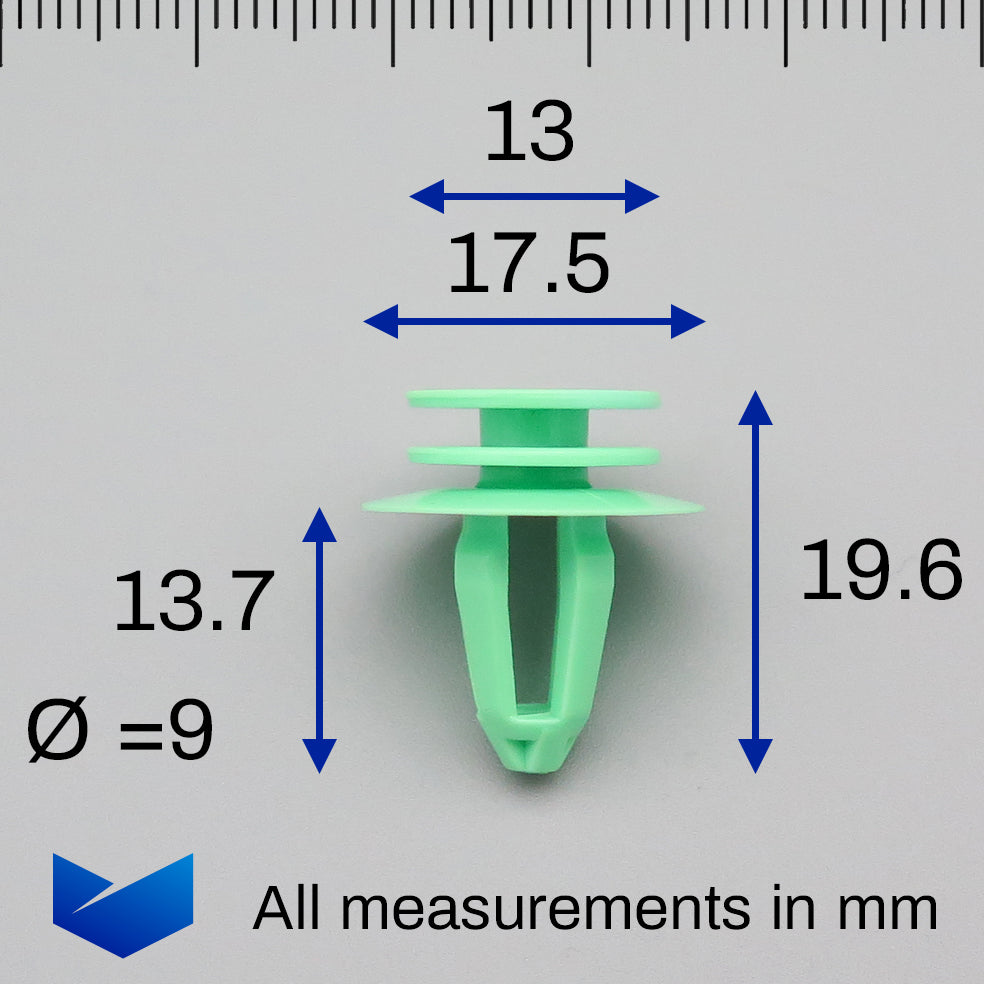 Interior Trim Clip, Green - image 2