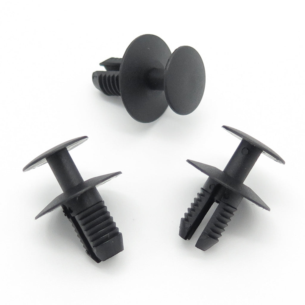 Push Fit Plastic Rivet, 8mm, Black,
