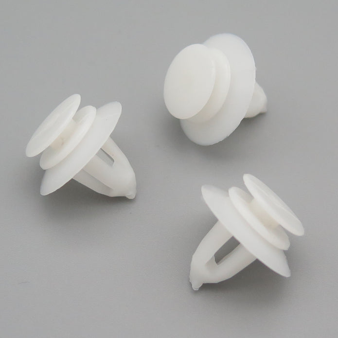 Interior Trim Panel Clip, 8mm Hole, White