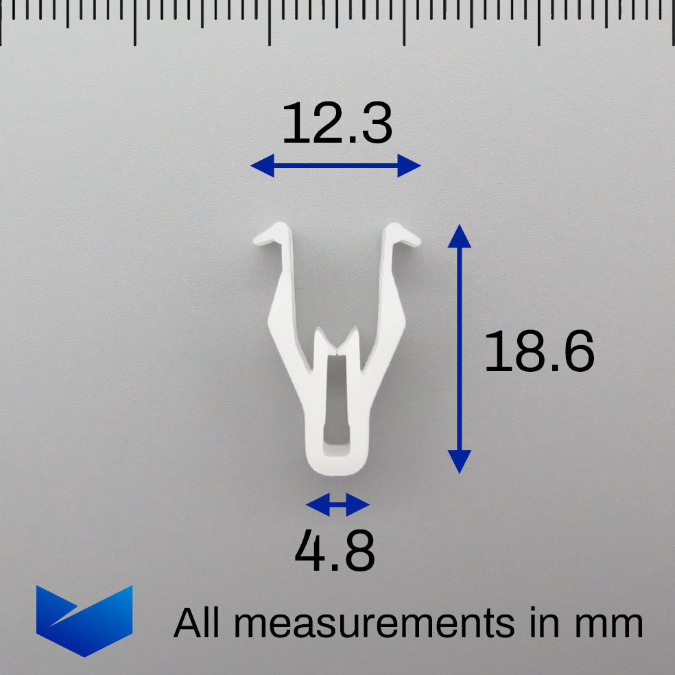 Interior Trim Fastening Clip, White - image 2