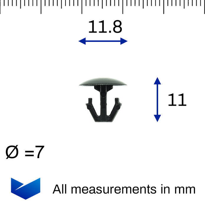 Rubber Weatherstrip Seal Clip, Black - image 2
