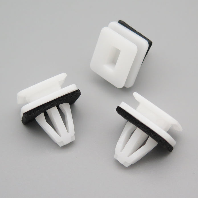 Side Skirt Clip, White with Washer