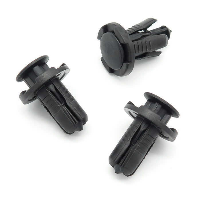 Push Fit Plastic Rivet, 10mm Hole, 20mm Collar, Black, Type B