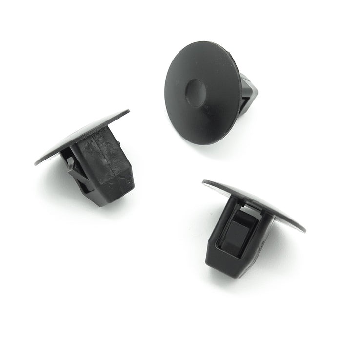 Button Clip, 9x9mm Square Hole, Black