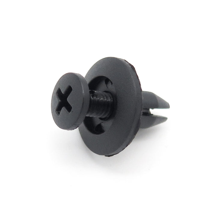 Screw Fit Plastic Rivet, 6mm Hole, 15mm Collar, Black - image 3