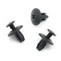 Screw Fit Plastic Rivet, 6mm Hole, 15mm Collar, Black
