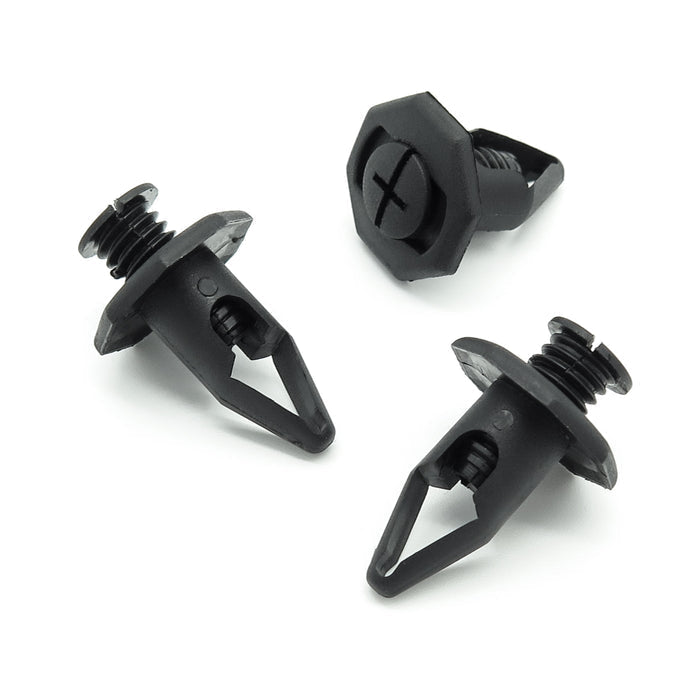 Plastic Rivet, Screw Fit, 10mm Hole, 20mm Octagonal Head