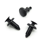 Push Fit Plastic Rivet, 8mm Hole, 18mm Collar, Black