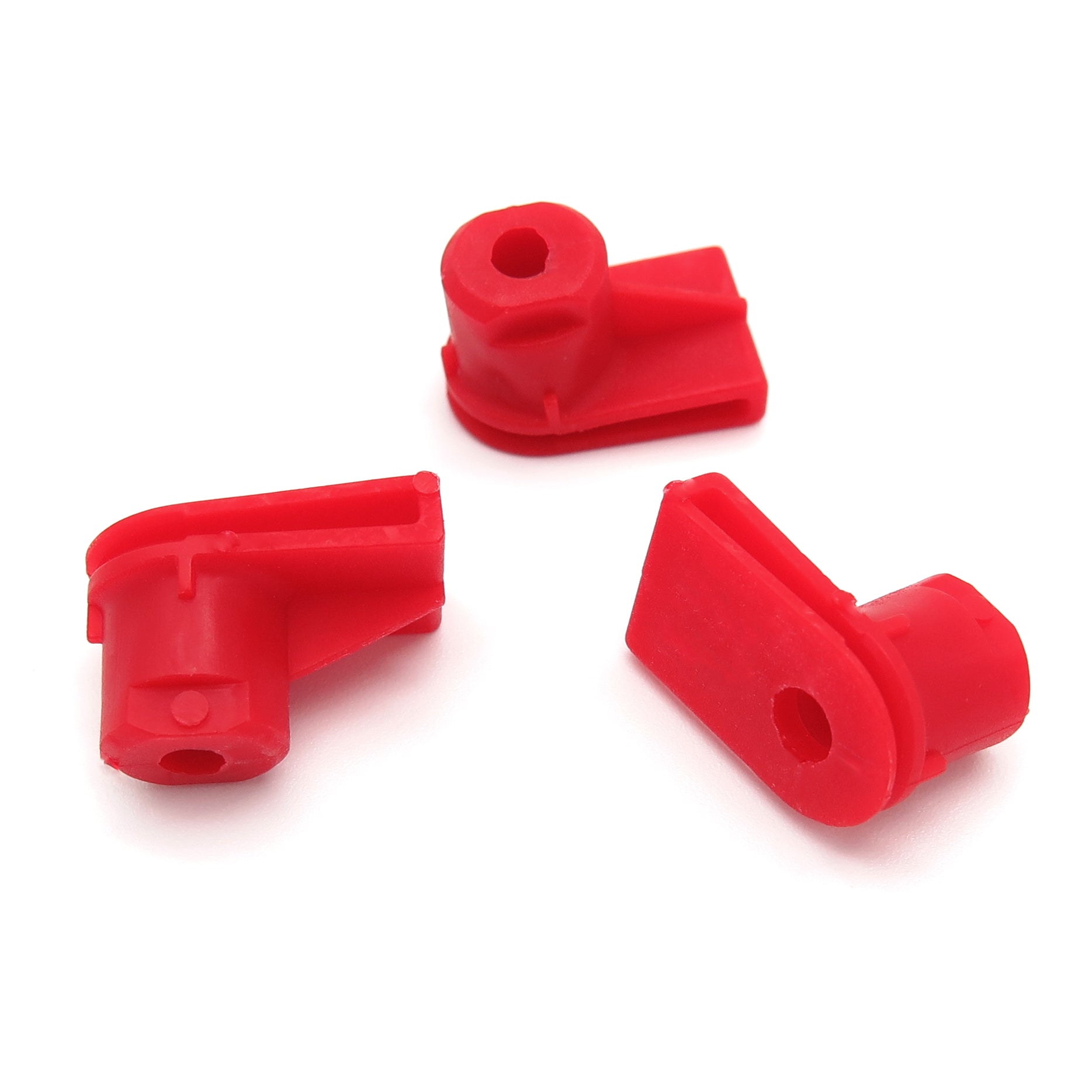 Plastic Fastener, Angled Grommet, Red