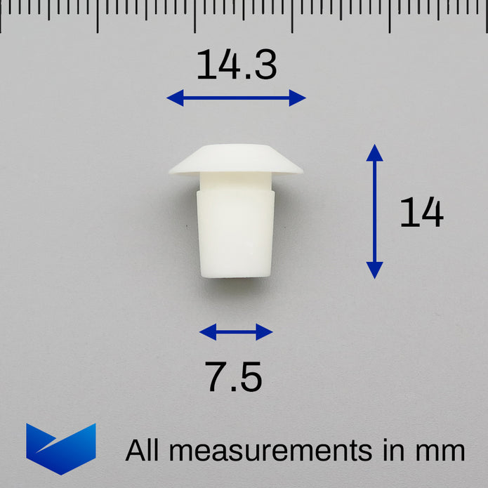 Plastic Grommet / Insert, White - image 2