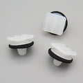 Plastic Trim & Moulding Clip, White with Washer