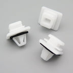 Plastic Trim & Moulding Clip, White with Washer