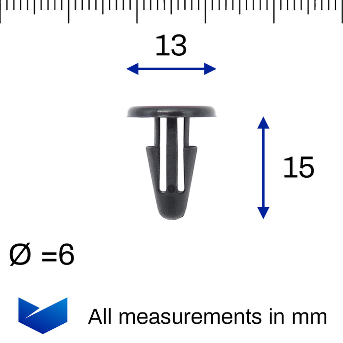 Plastic Fastener, Cowl & Seal Trim Clip - image 2