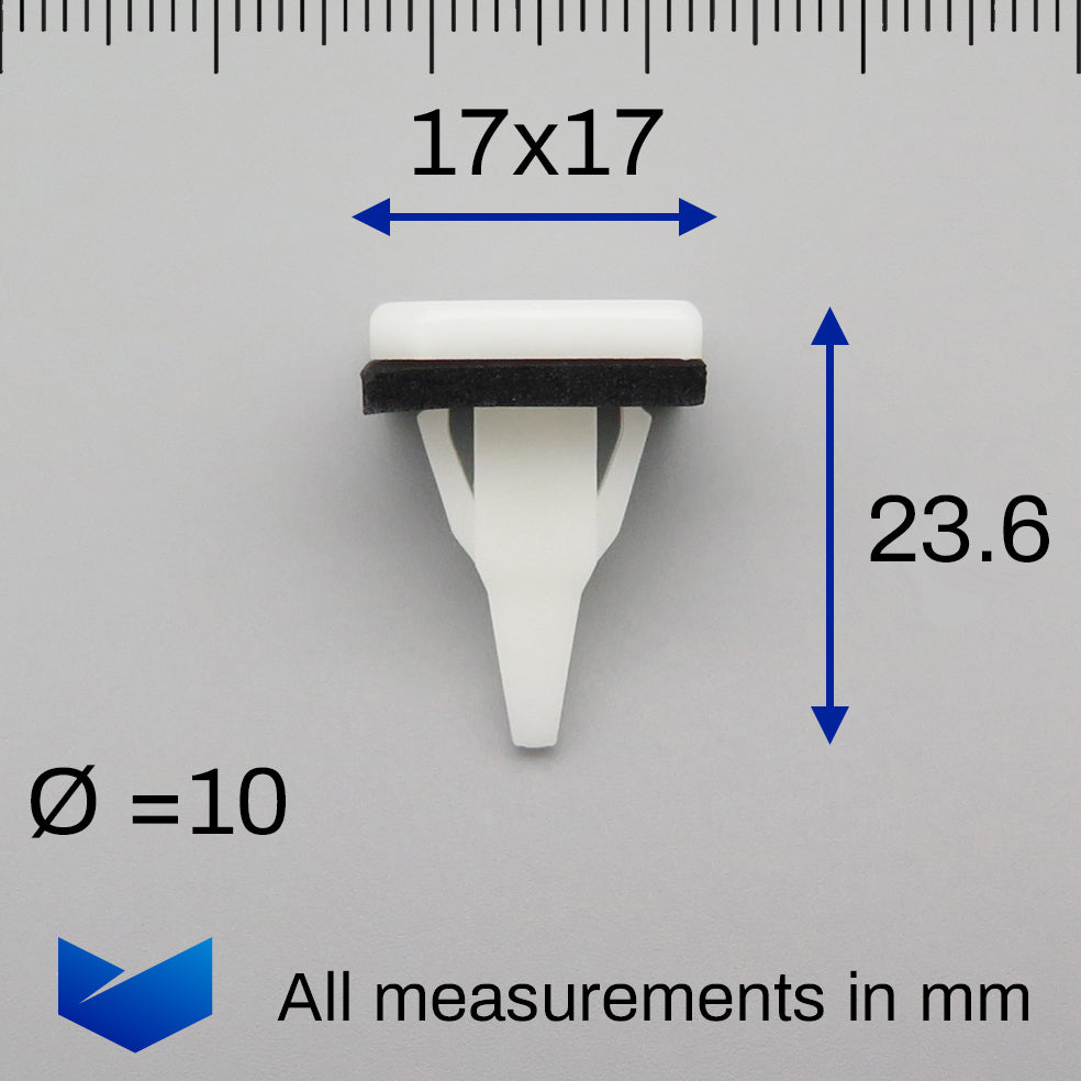 Plastic Fastener, Sill Mouldings & Sideskirts, White - image 2