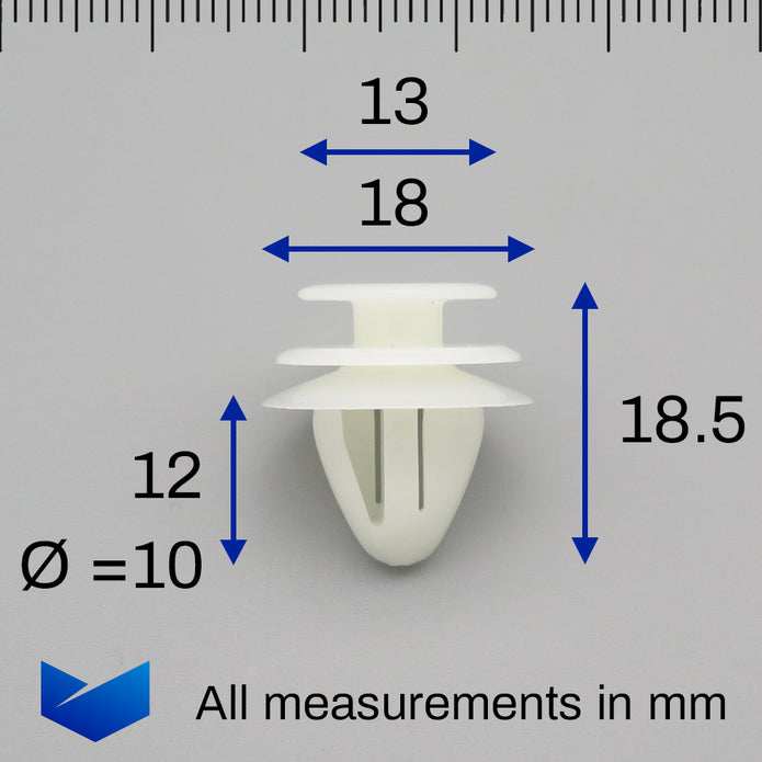Plastic Fastener for Trim Mouldings, White - image 2