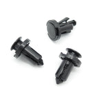 Plastic Fastener, Push Fit Plastic Rivet, 10mm Hole, 18mm Collar, Black