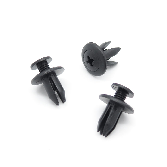 Screw Fit Plastic Trim Clip, Black