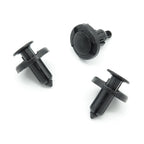 Push Fit Plastic Trim Clip, 8mm Hole, Black