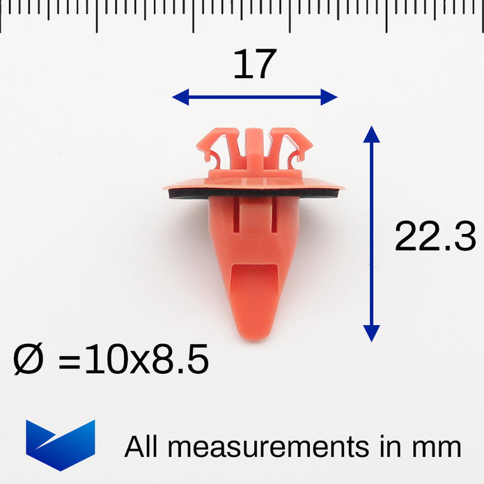 Sill Moulding & Wheel Arch Flare Clip, Orange - image 2
