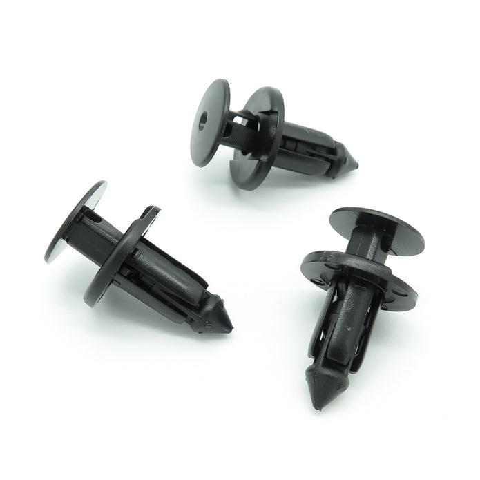 Push Fit Plastic Rivet, 9mm Hole , Black