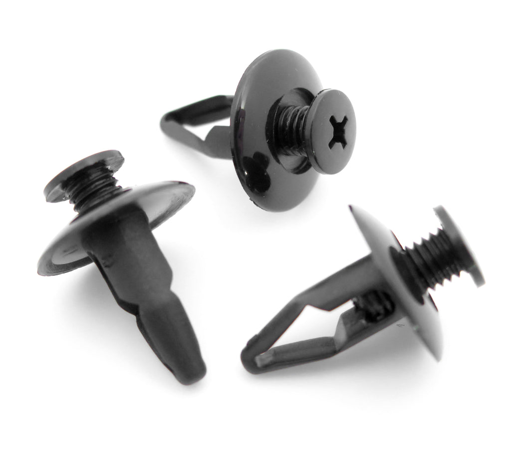 Screw Fit Plastic Rivet, Black