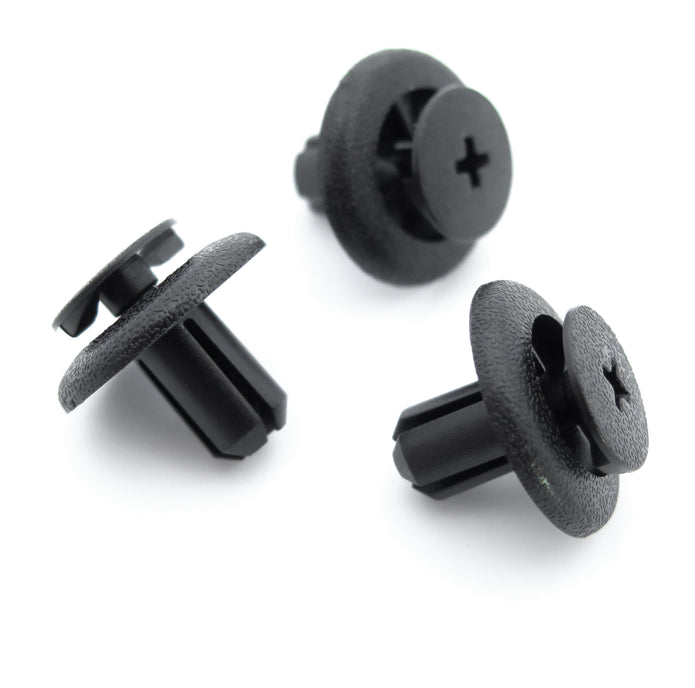 Push Fit Plastic Rivet, Black,-