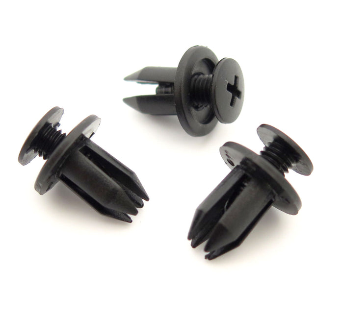 Screw Fit Plastic Rivet, Black