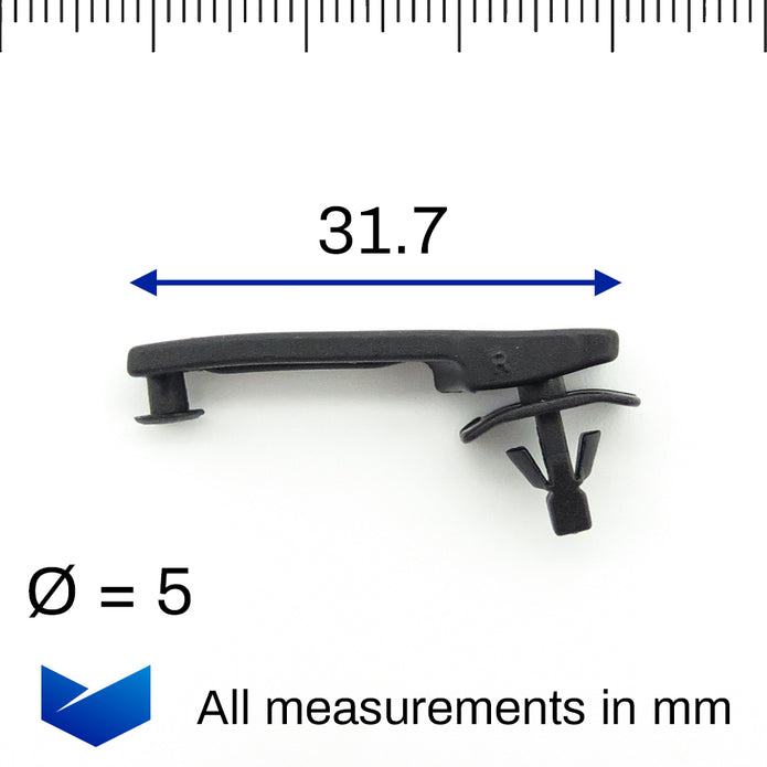 Plastic Clip for Rubber Weatherstrip Seals, - image 2