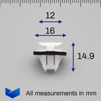 Wheel Arch Flare Clip with Sealing Washer - image 2