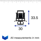 Bonnet Support / Stay Rod Clip - image 2