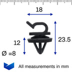 Bonnet Support / Stay Rod Clip - image 2