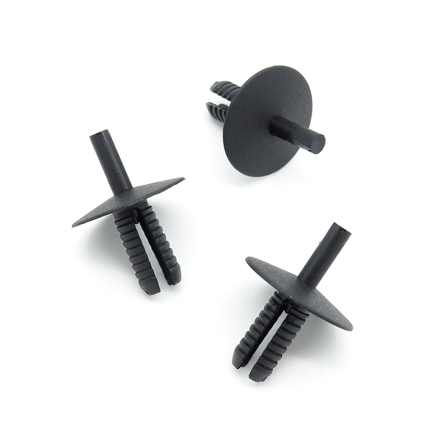 Push Fit Plastic Rivet, 6.5mm Hole, 20mm Collar, Black