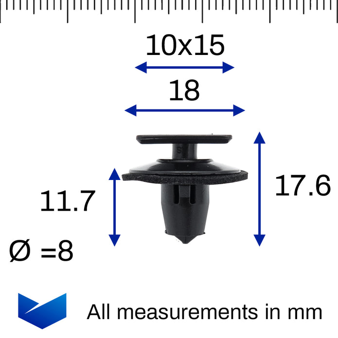 Exterior Moulding Clips, Black - image 2