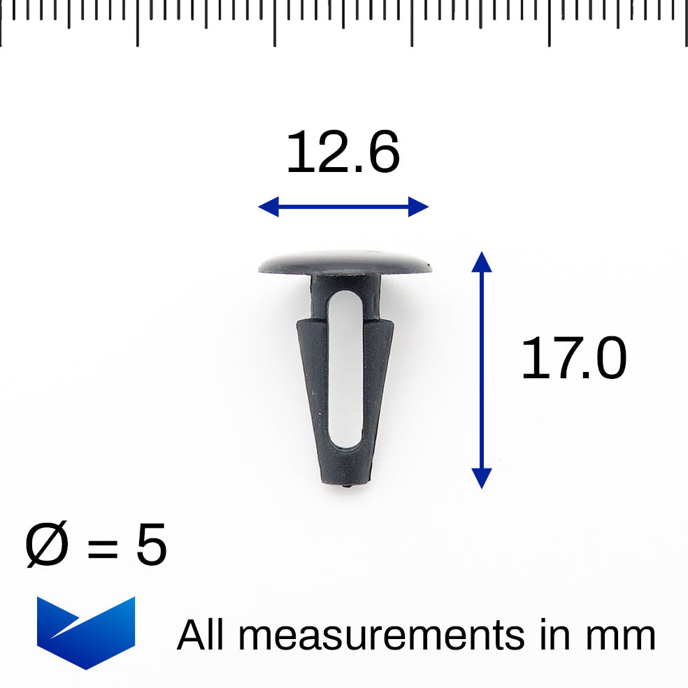 Push Button Clip, 5mm Hole - image 2