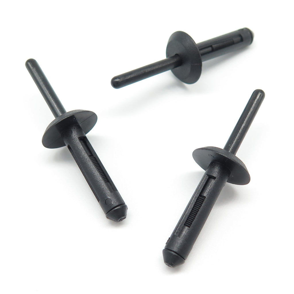 6mm Plastic Blind Rivet, Black