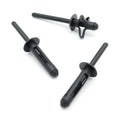 6mm Plastic Pop Rivet, 13mm Collar, Black