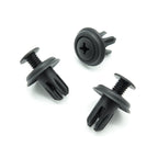 6mm Screw Fit Plastic Rivet, Black