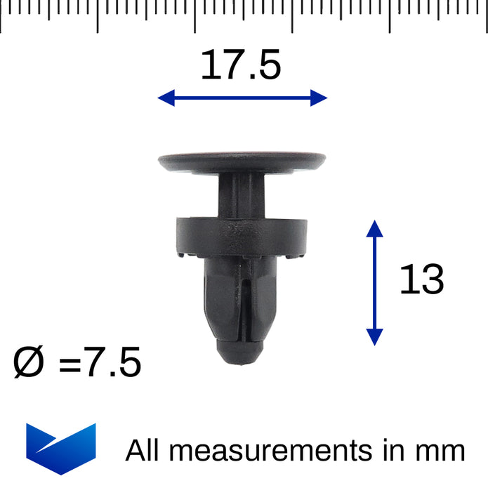 Push Fit Expanding Rivet, Black - image 2