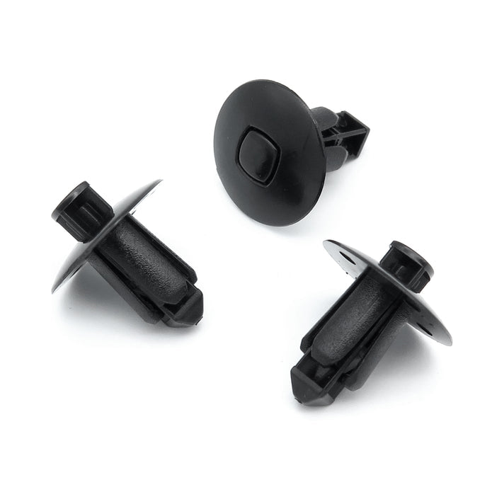 Push Fit Plastic Rivet, 8mm Hole, Black