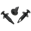 Screw Fit Plastic Fastener, 6.5mm Hole, Black
