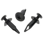 Screw Fit Plastic Fastener, 6.5mm Hole, Black