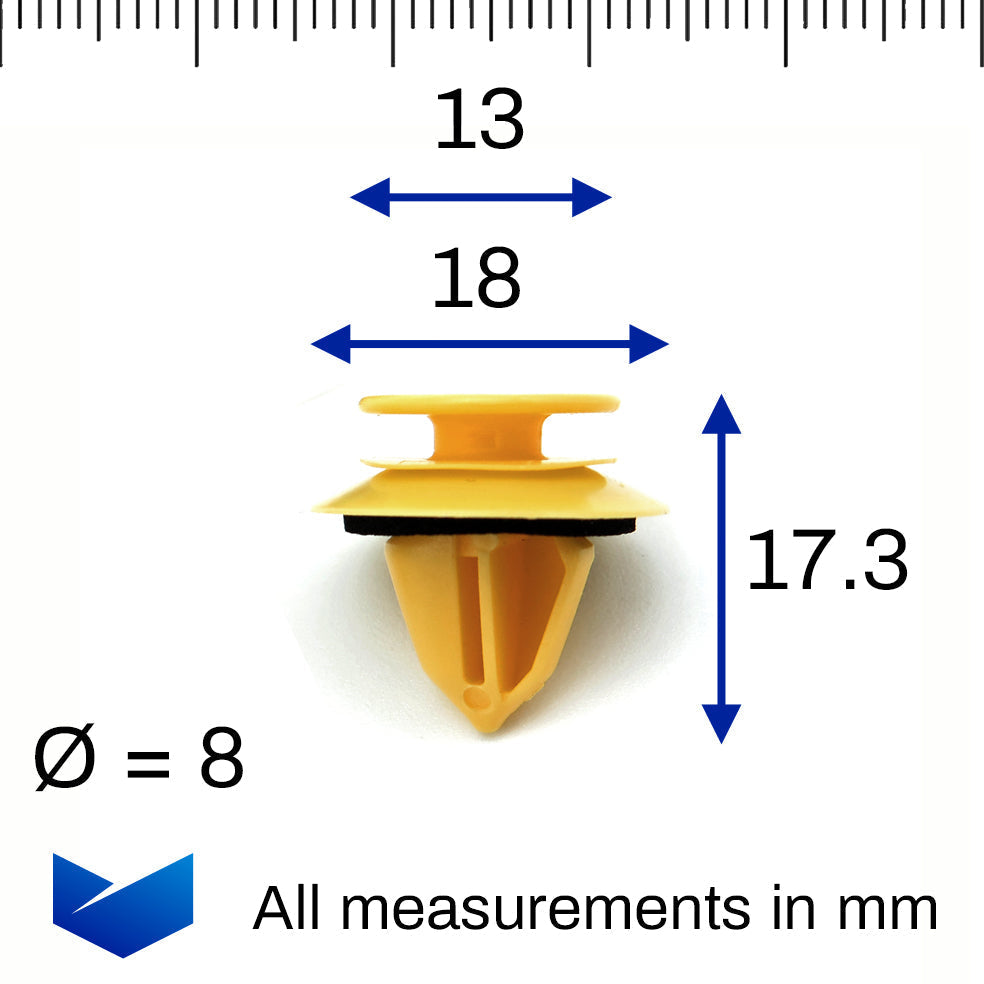 Trim Panel & Moulding Clip, Yellow with Seal - image 2