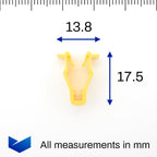 Snap Clip for Trim Mouldings, Yellow - image 2