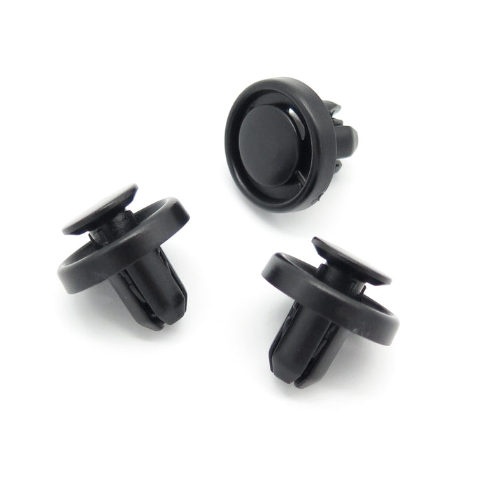 Push Fit Plastic Rivet, 8mm Hole, Black