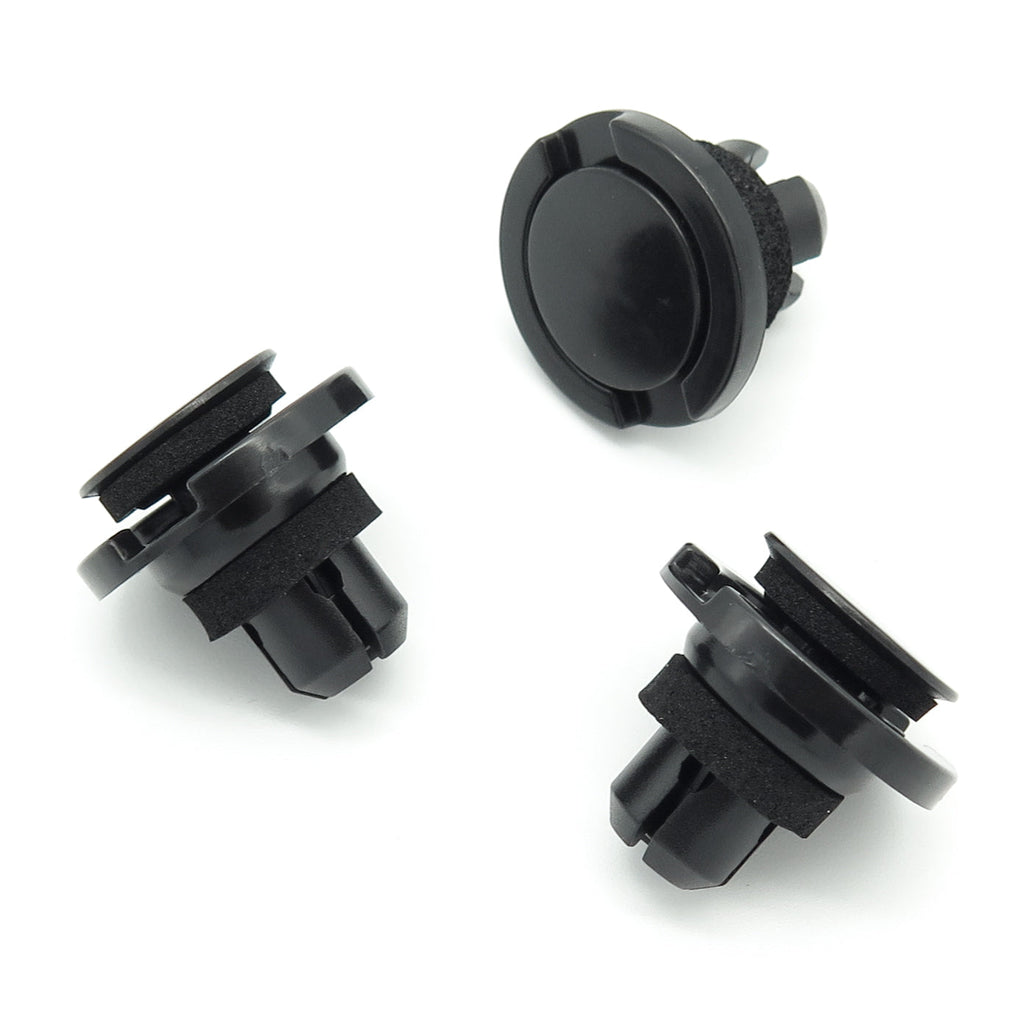 Push Fit Expanding Plastic Rivet, Black with Foam Washer