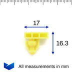 Moulding Clips, Yellow - image 2